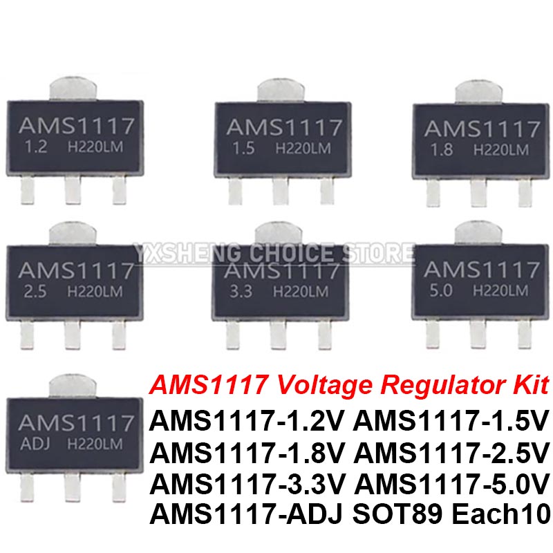 Ams1117 Module - 70PCS = 7가지 *10PCS AMS1117 SO-89