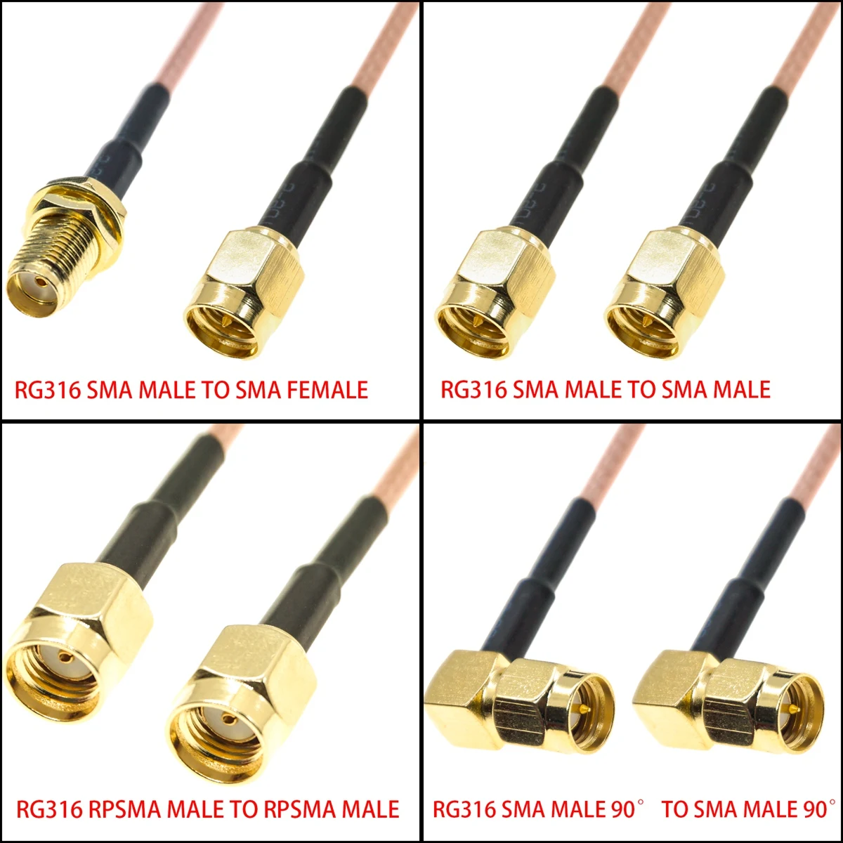 Ipex Connector - RG316 SMA Male Female-SMA Male Female