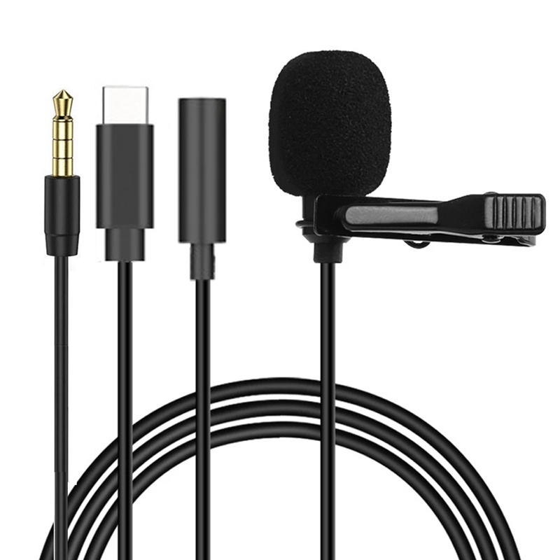 Usb C Cable - 1.5m 미니 휴대용 라발리에 마이크 콘덴서