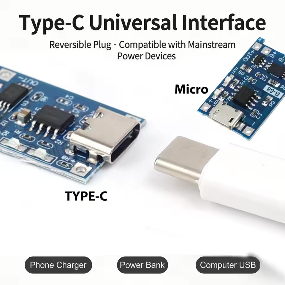 18650 리튬 배터리용 USB-C 5V 1A 충전 모 - Micro Usb Cable 리뷰 및 가격