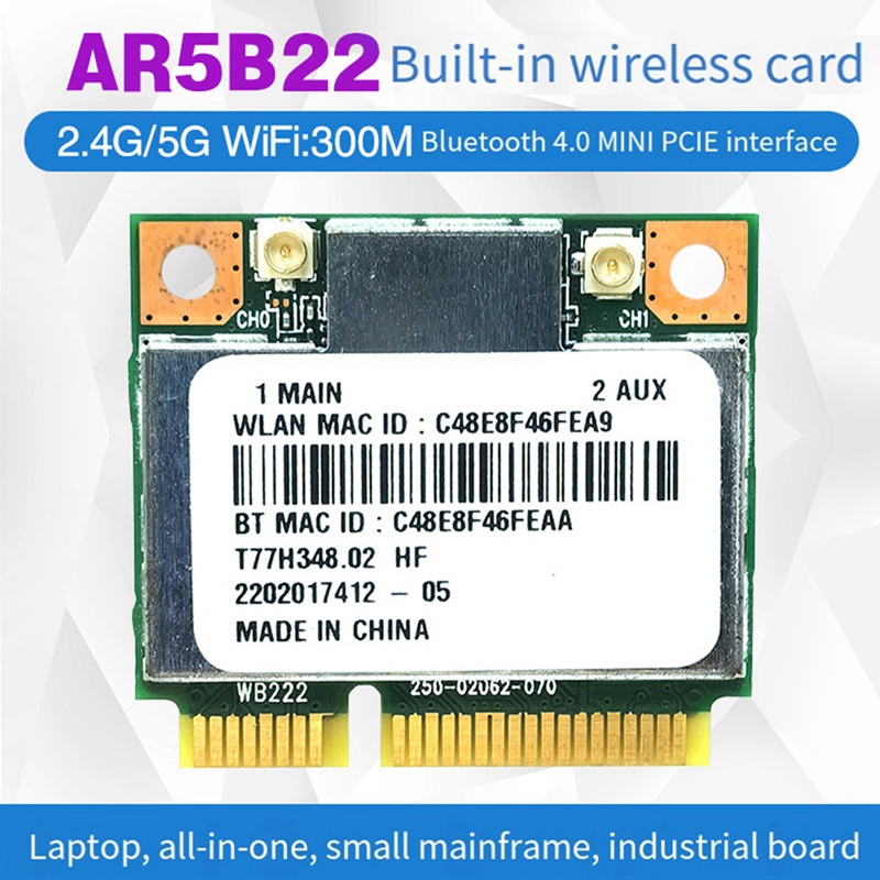 AR5B22 AR9462 WiFi 카드+내부 안테나 3 - Antenna 2.4Ghz 리뷰 및 가격