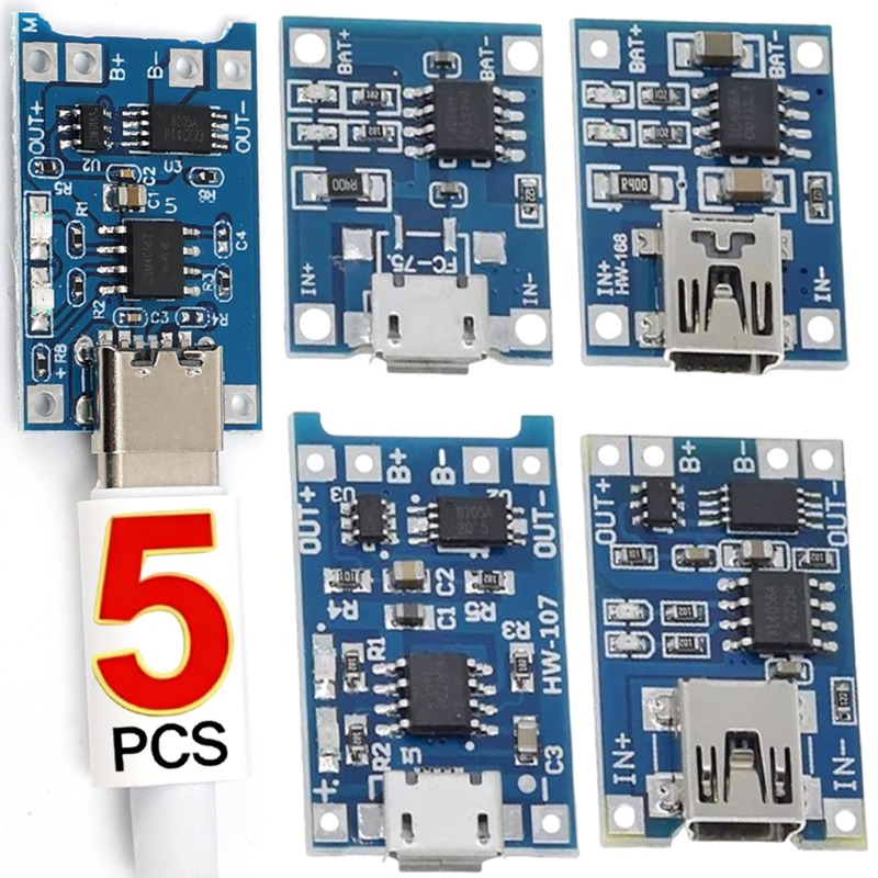 5V 3A 마이크로/타입-c/미니 18650 TP405 - Tp4056 Module 리뷰 및 가격