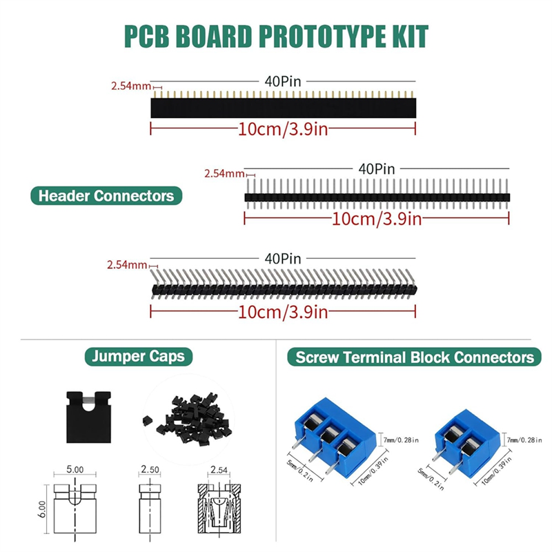 147피스 PCB 회로 기판 프로토타입 키트 - 6가지 - Perfboard 리뷰 및 가격
