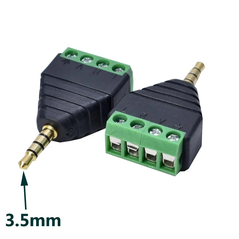 5/20/100PCS 3.5mm 스테레오 4 극 남성  - Screw Terminal Block 리뷰 및 가격