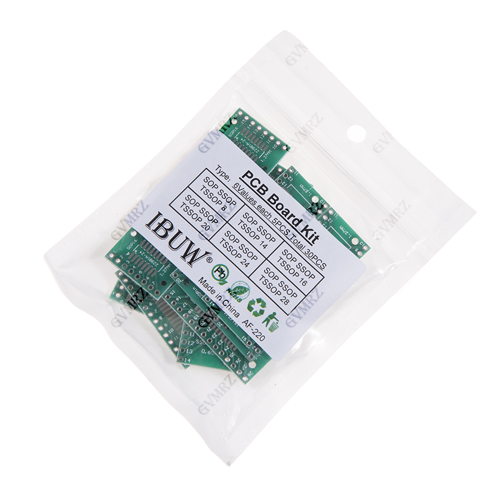 30PCS 6가지 값 SOP SSOP TSSOP PCB - Pcb Prototyping Board 리뷰 및 가격