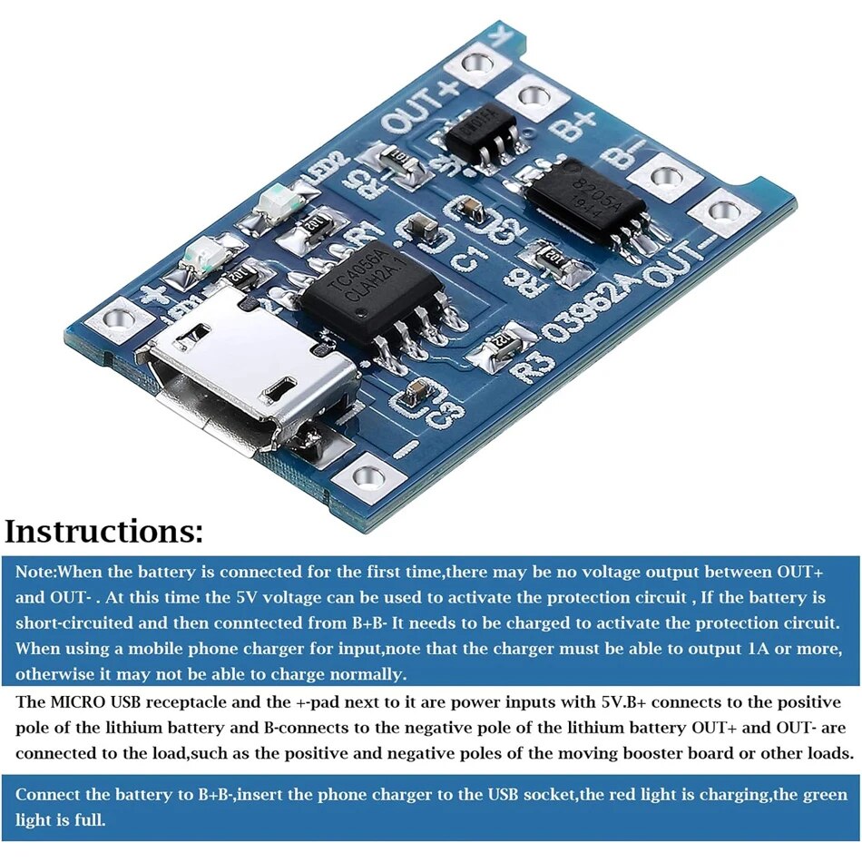 마이크로 USB C 타입 인터페이스 충전 보호 모듈,  - Tp4056 Module 리뷰 및 가격